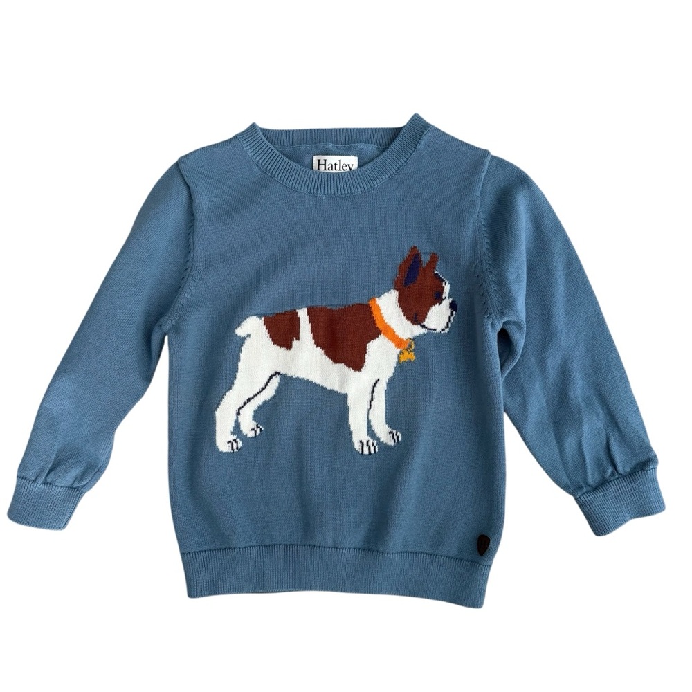 Hatley Blue Sweater with Dog Design